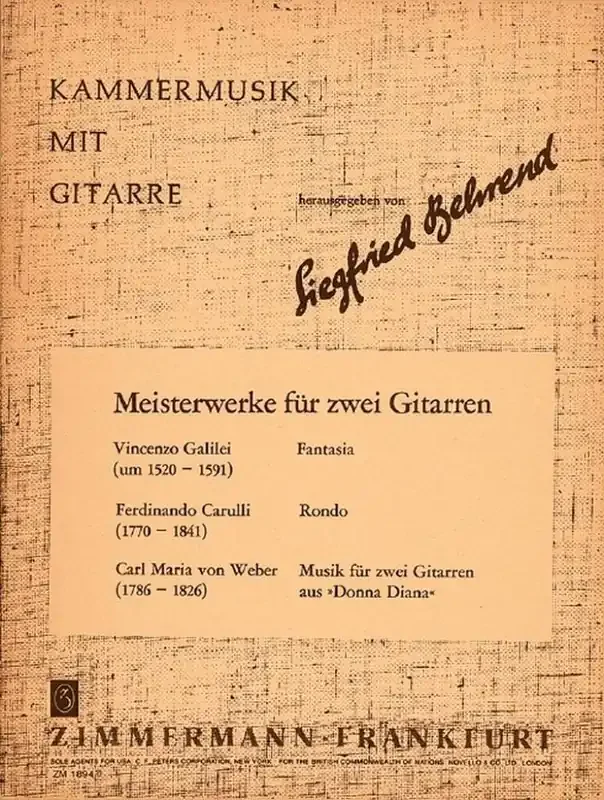 Siegfried Behrend Meisterwerke Gitarre Duett