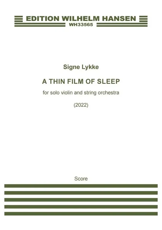 Signe Lykke A Thin Film Of Sleep Orchester