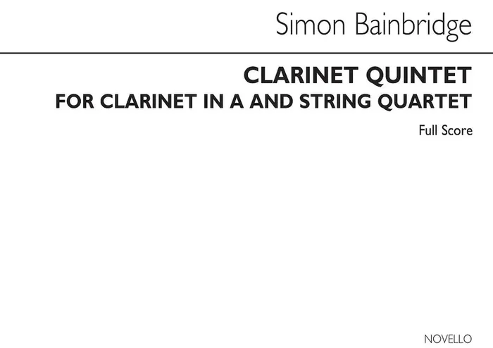 Simon Bainbridge Clarinet Quintet Klarinette Ensemble