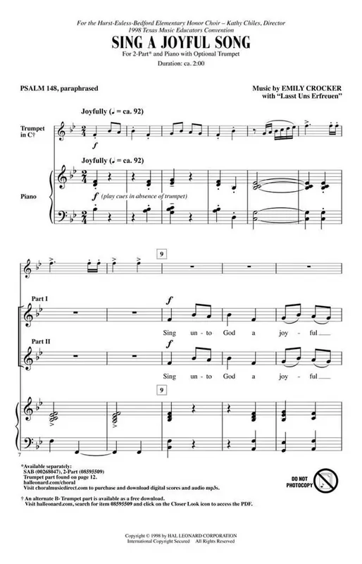 Sing a Joyful Song Frauenchor mit Begleitung