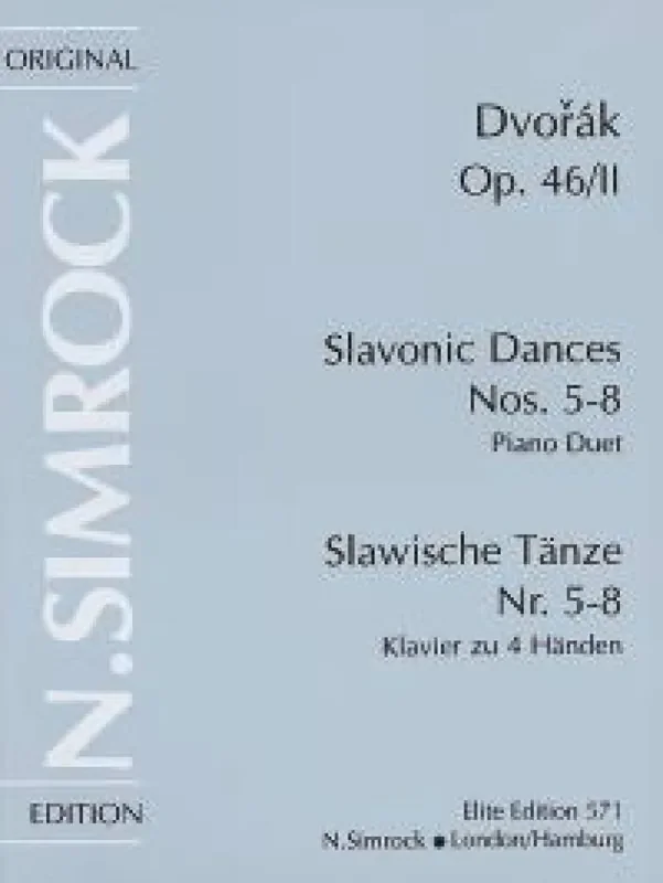Slavonic Dances Op.46 No.2 Klavier vierhändig