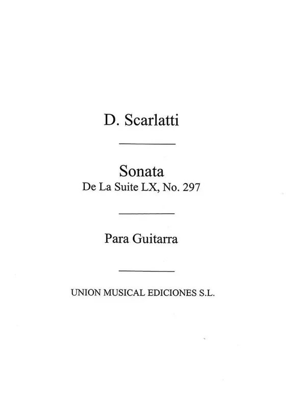 Sonata De La Suite Lx No297 Gitarre Solo