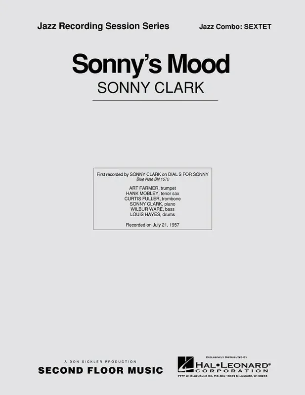 Sonny Clark Sonny‘s Mood (Arr. Don Sickler) Jazz Ensemble
