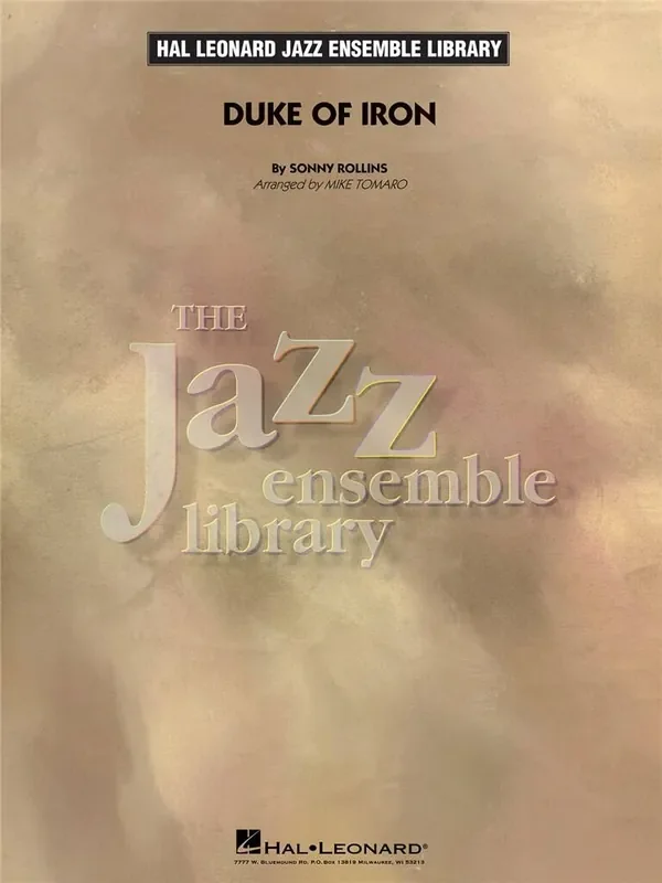 Sonny Rollins Duke Of Iron (Arr. Mike Tomaro) Jazz Ensemble