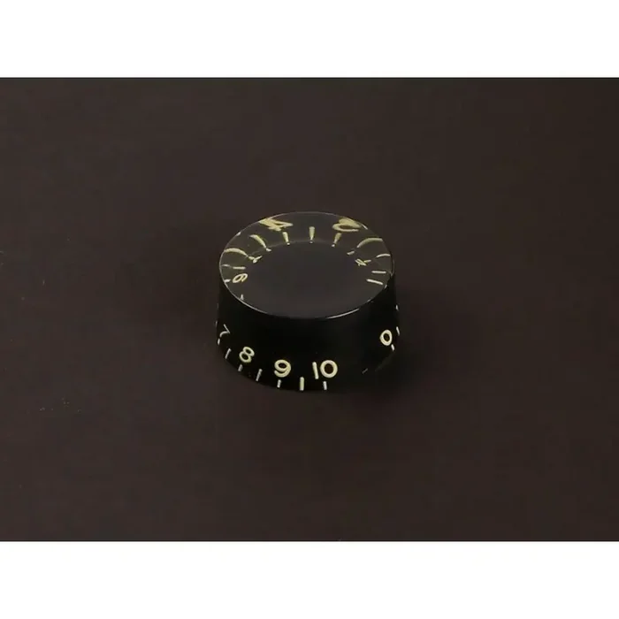 Speed knob (hatbox), inch size for USA pots, relic black