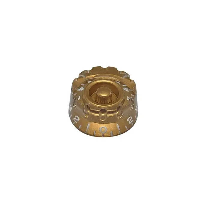 Speed knob (notched edge), transparent gold
