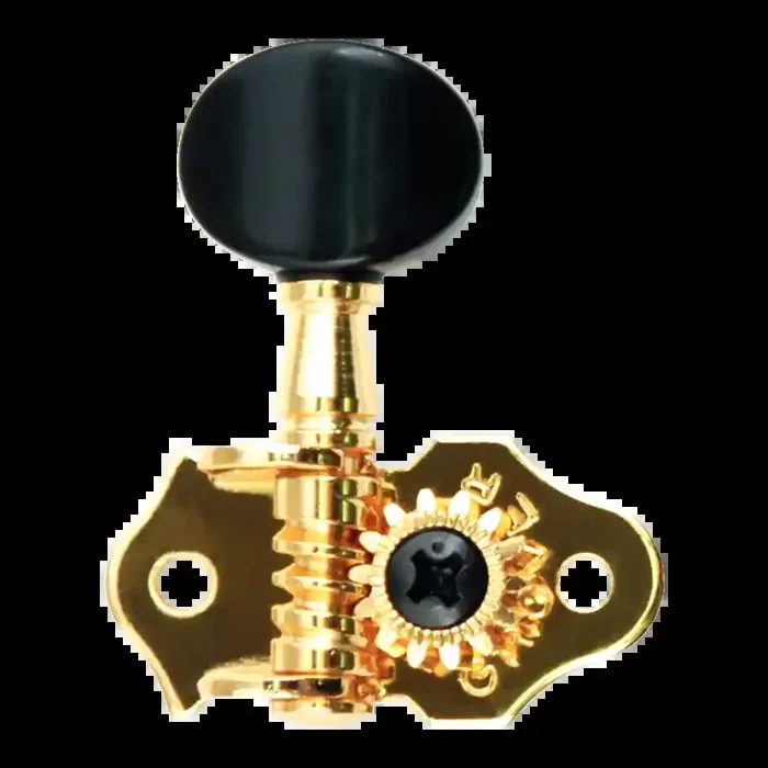 STA-TITE Geared Ukulele Pegs, Gold, Black Buttons / 4 Pieces