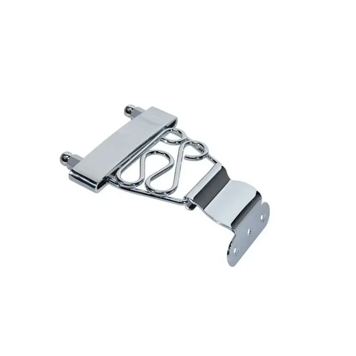 Staartstuk voor semi akoestische gitaar, chroom, with 2 curls