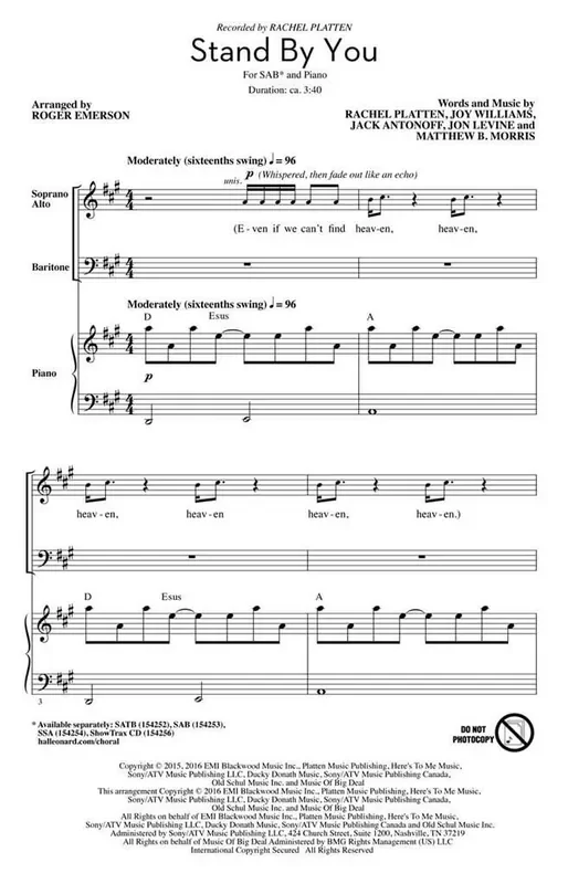 Stand By You (Arr. Roger Emerson) Gemischter Chor mit Begleitung