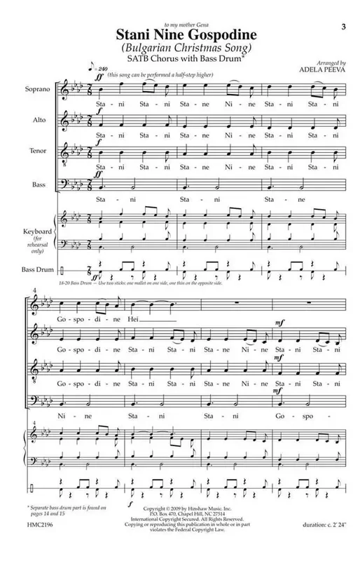 Stani Nine Gospodine Gemischter Chor mit Begleitung