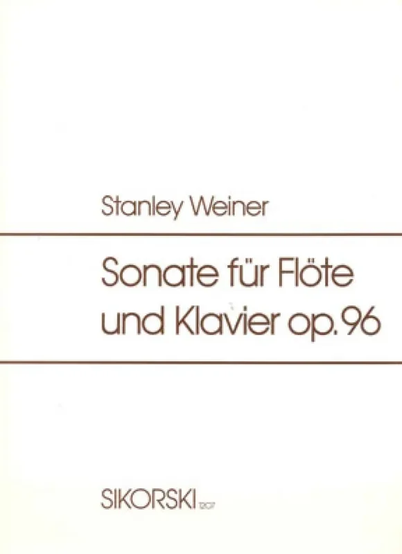 Stanley Weiner Sonate Flöte mit Begleitung