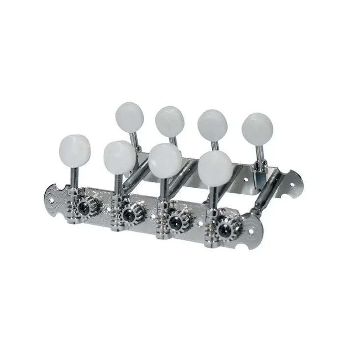 Stemmechanieken voor mandoline, metalen as, nikkel, 69mm, plastic knoppen