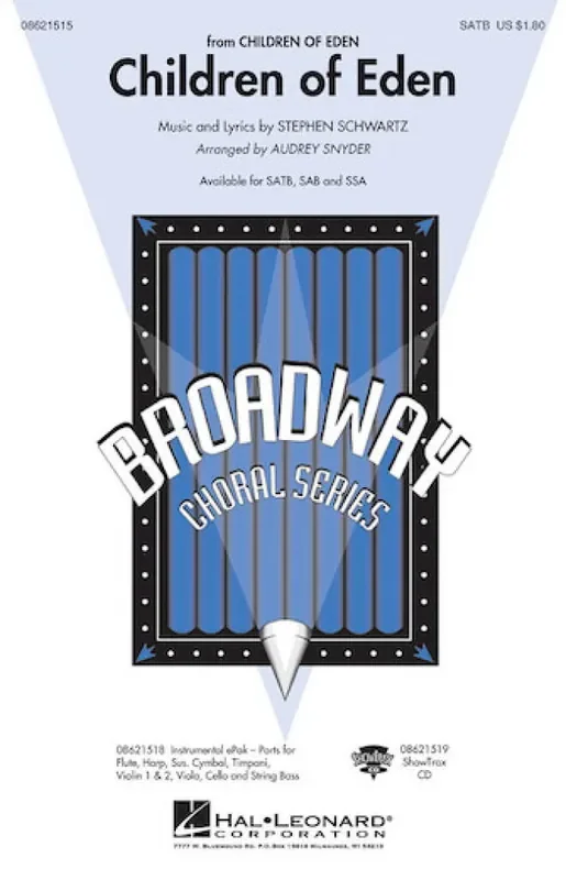 Stephen Schwartz Children of Eden (Arr. Audrey Snyder) Gemischter Chor mit Begleitung