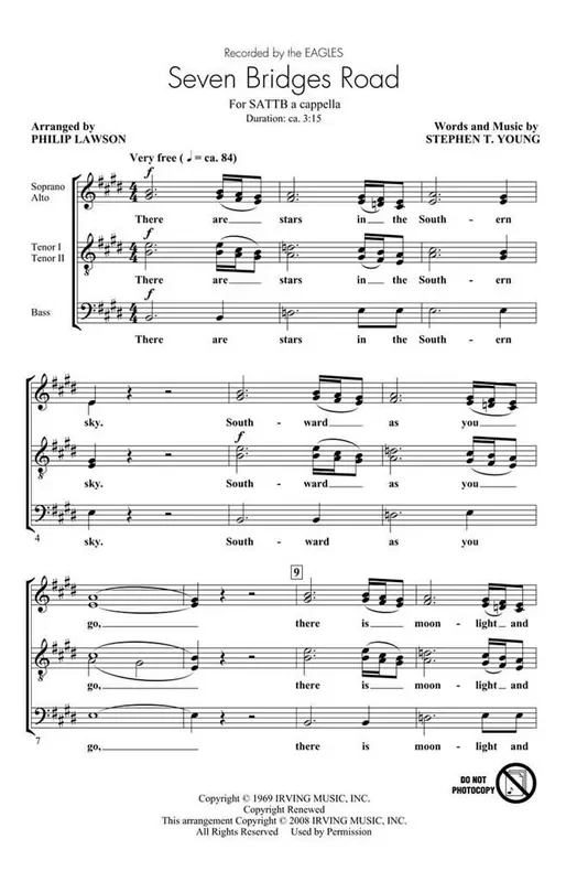Stephen T. Young Seven Bridges Road (Arr. Philip Lawson) Gemischter Chor mit Begleitung