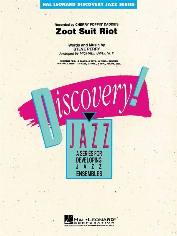 Steve Perry Zoot Suit Riot (Arr. Michael Sweeney) Jazz Ensemble