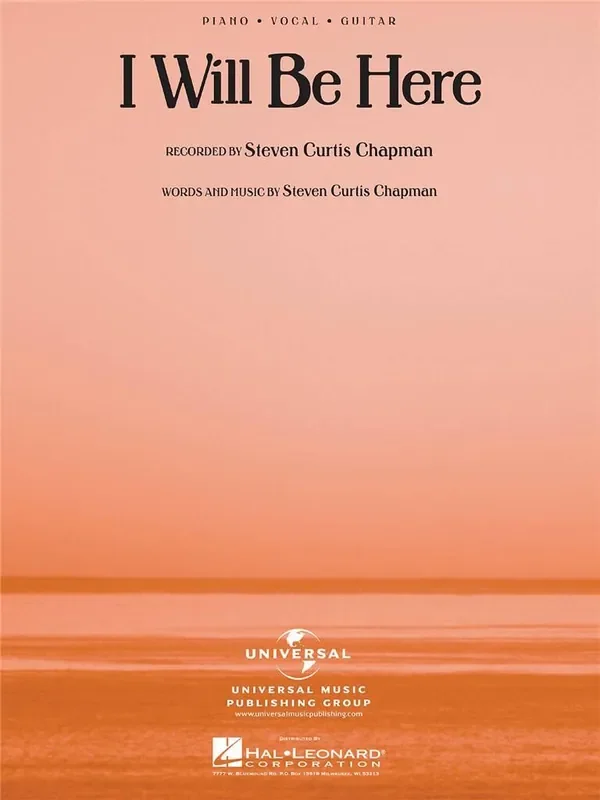 Steven Curtis Chapman I Will Be Here Klavier, Gesang, Gitarre (Songbooks)
