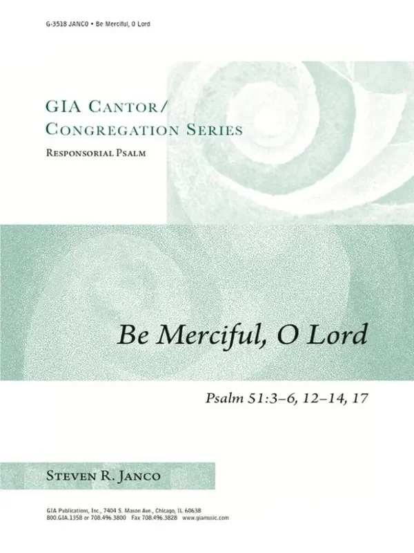 Steven Janco Psalm 51 Be Merciful, O Lord Gemischter Chor mit Klavier/Orgel