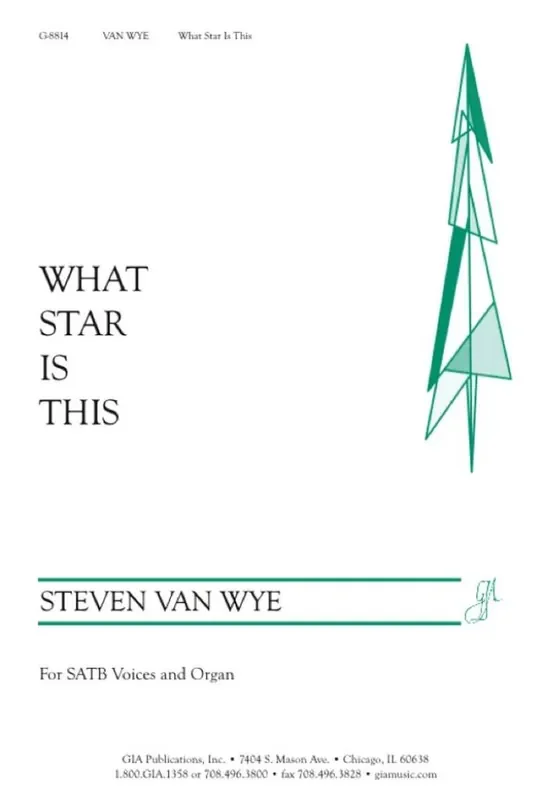 Steven Van Wye What Star Is This Gemischter Chor mit Klavier/Orgel