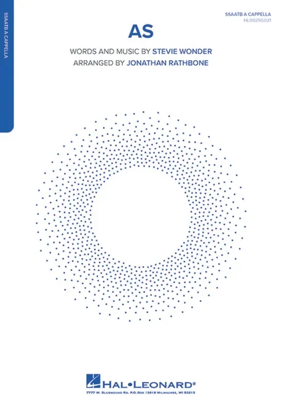 Stevie Wonder As (Arr. Jonathan Rathbone) Gemischter Chor A cappella