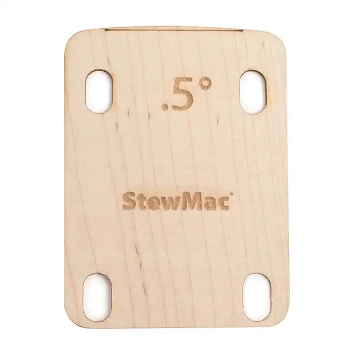 StewMac neck shim 0.50 degree shaped for electric bolt-on neck guitar