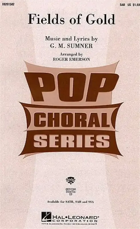 Sting Fields of Gold (Arr. Roger Emerson) Gemischter Chor mit Klavier/Orgel