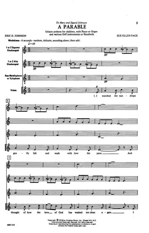 Sue Ellen Page A Parable (Arr. Sue Ellen Page) Kinderchor