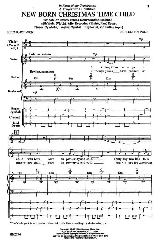 Sue Ellen Page New Born Christmas Time Child (Arr. Sue Ellen Page) Gemischter Chor mit Begleitung