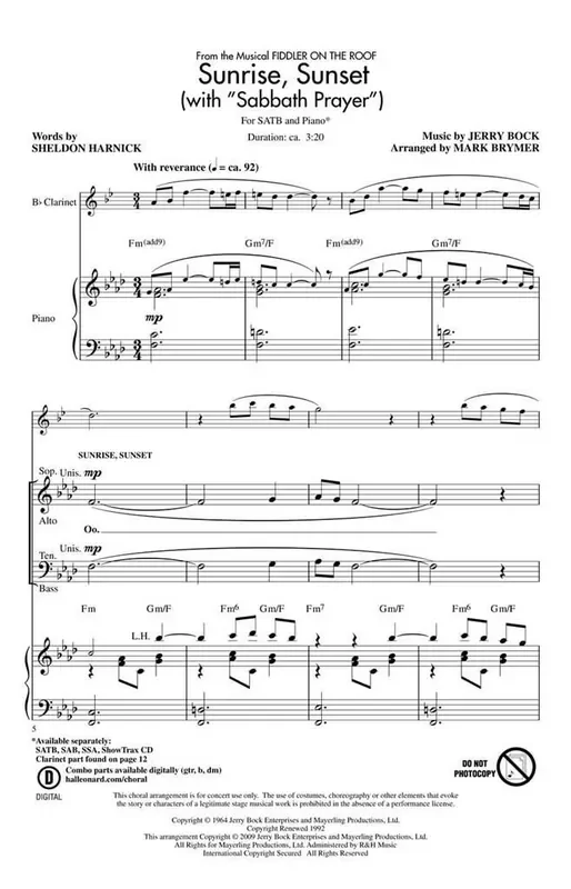 Sunrise, Sunset with Sabbath Prayer