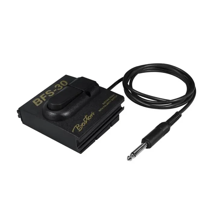 Sustain pedal, aluminum linkable model, 1,8mtr fixed cable, switchable polarity