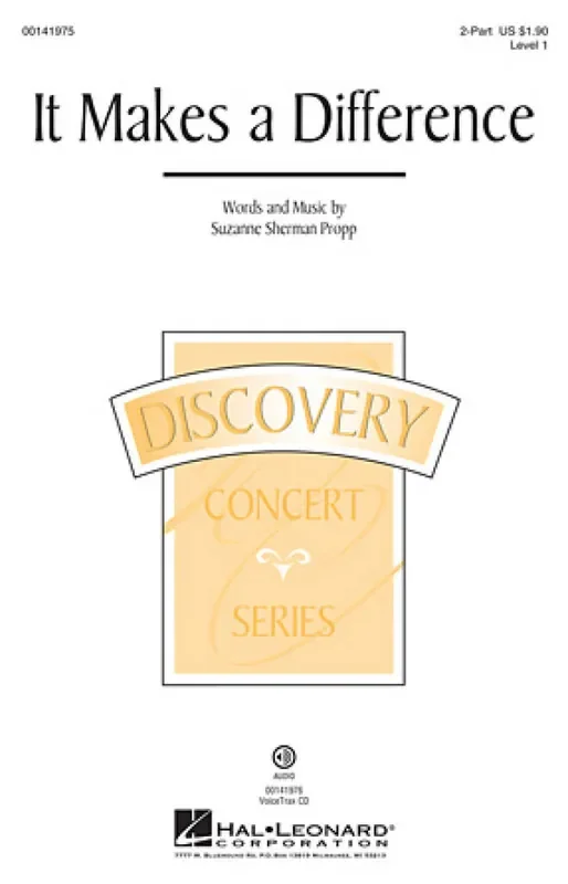 Suzanne Sherman Propp It Makes a Difference Frauenchor mit Begleitung