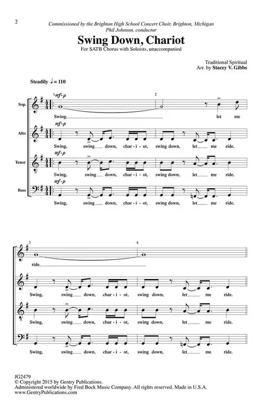 Swing Down, Chariot (Arr. Stacey V. Gibbs) Gemischter Chor A cappella