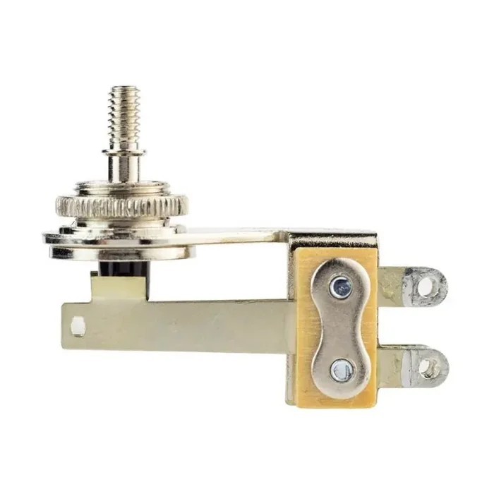 Switchcraft toggle switch 3-way angled, nickel, no cap, for thin body guitars (SG, Explorer, Firebird)