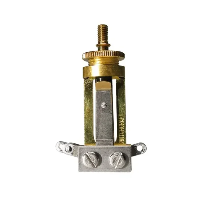 Switchcraft toggle switch 3-way, long model, gold, no cap, for USA made LP-model guitars