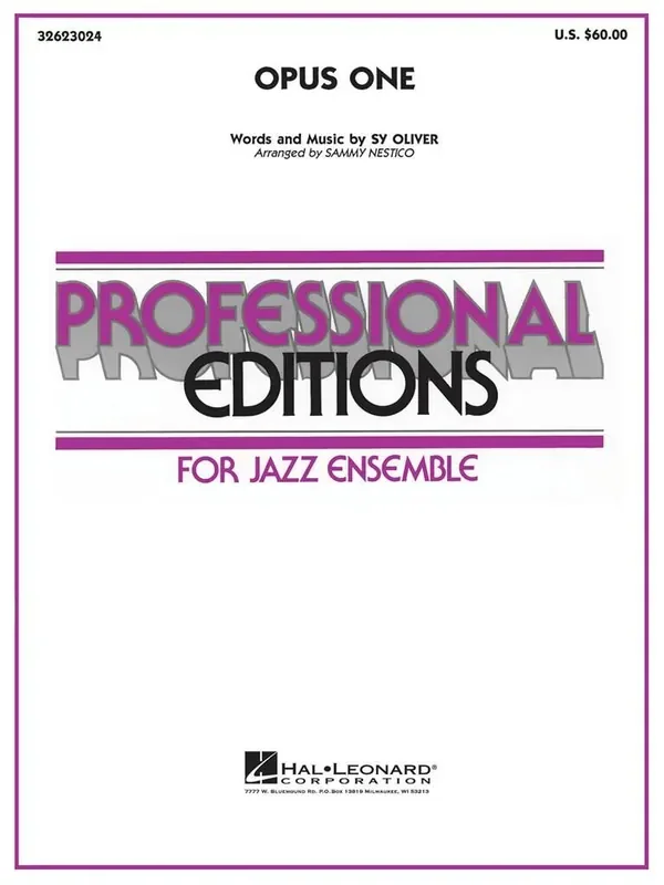 Sy Oliver Opus One (Arr. Sammy Nestico) Jazz Ensemble