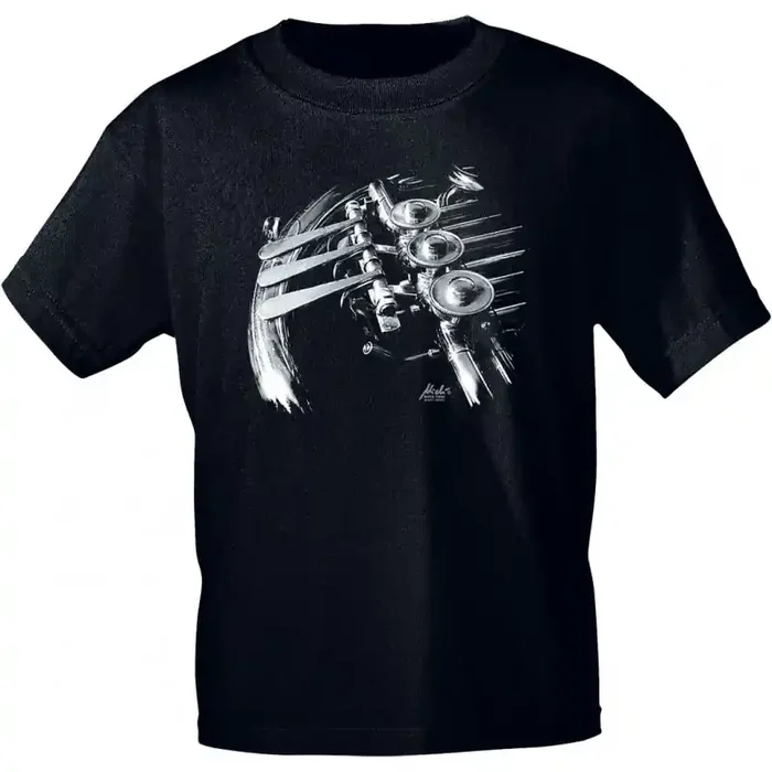 T-Shirt black Waldhorn-Ventil M