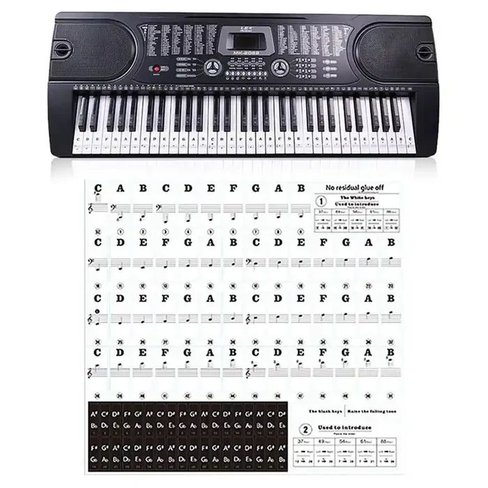 Tastensticker für Piano & Keyboard bis 88 Tasten