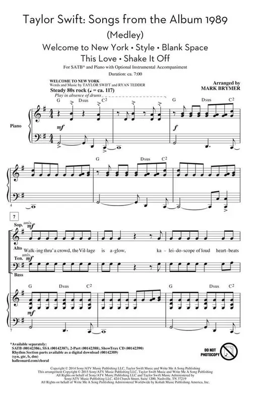 Taylor Swift Songs from the Album 1989