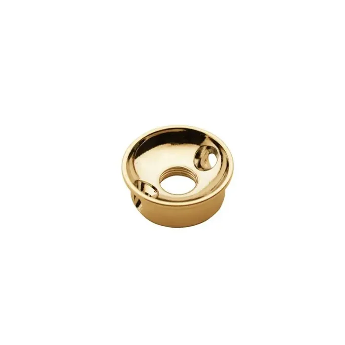 TE-model input cup, with angled screwholes, M9 thread, gold, metal