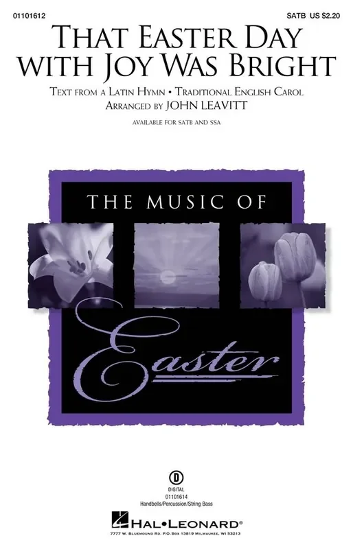 That Easter Day with Joy Was Bright (Arr. John Leavitt) Gemischter Chor mit Begleitung