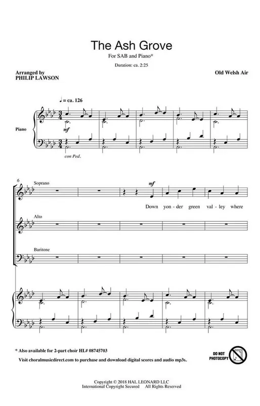 The Ash Grove (Arr. Philip Lawson) Gemischter Chor mit Begleitung