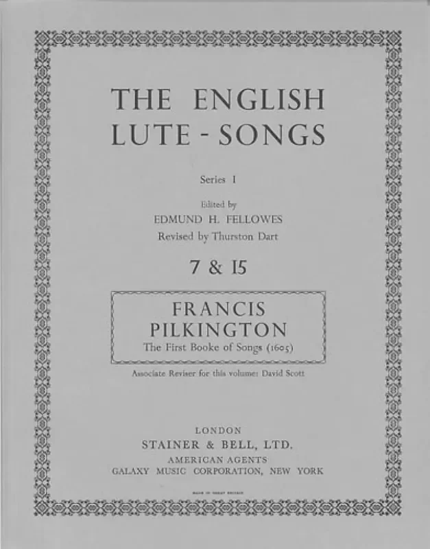 The First Booke Of Songs Gesang mit Klavier