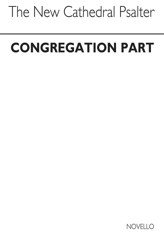 The New Cathedral Psalter Congregational Part Gemischter Chor mit Begleitung