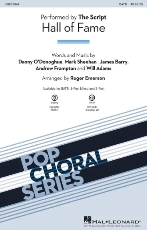 The Script Hall of Fame (Arr. Roger Emerson) Gemischter Chor mit Begleitung