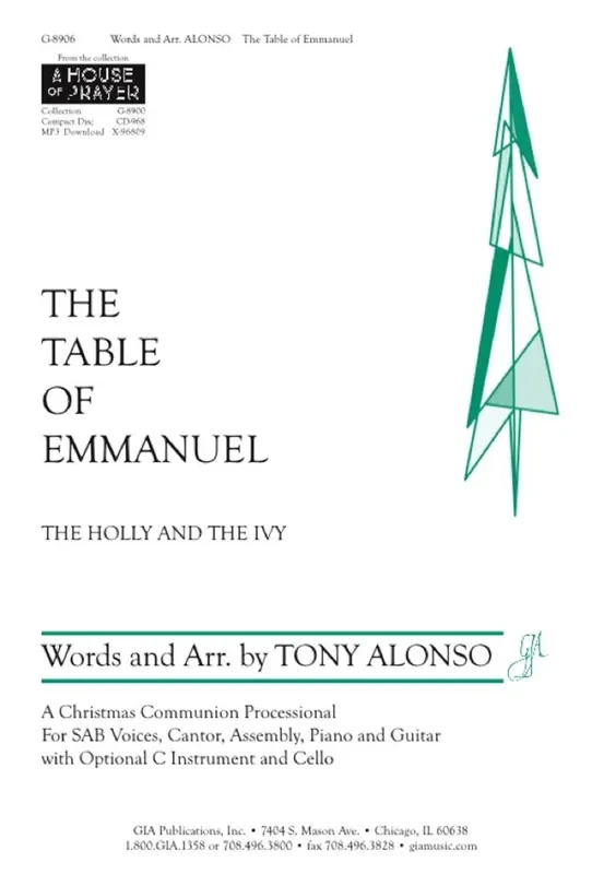 The Table of Emmanuel – Instrument edition (Arr. Tony Alonso) Gemischter Chor mit Ensemble