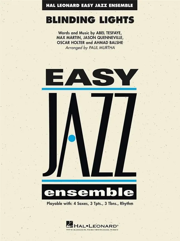 The Weeknd Blinding Lights (Arr. Paul Murtha) Jazz Ensemble