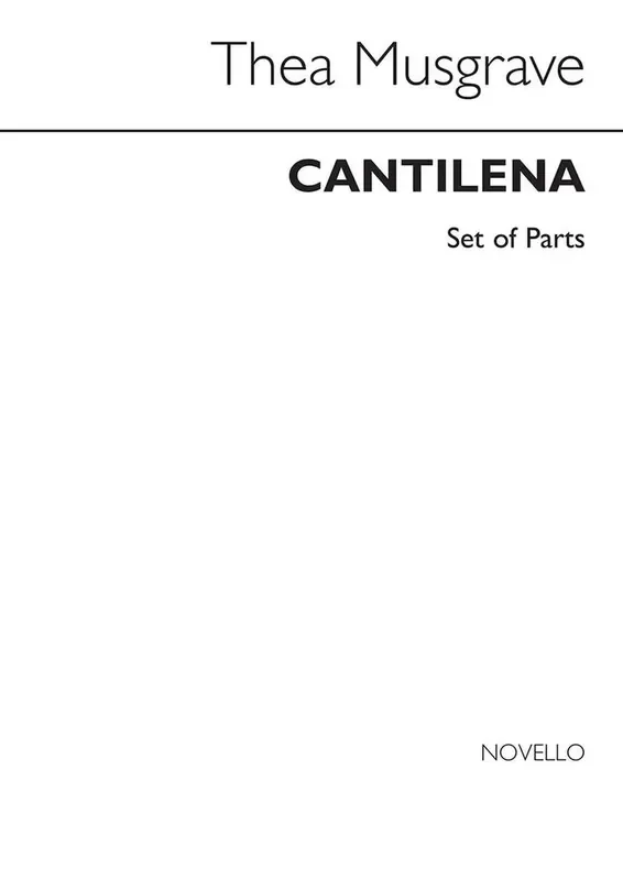 Thea Musgrave Cantilena For Oboe Quartet (Parts) Kammerensemble
