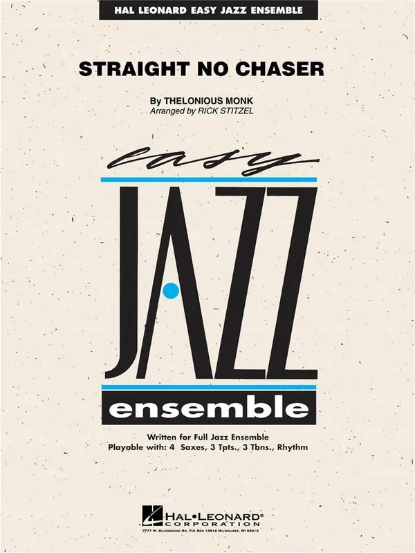 Thelonious Monk Straight No Chaser (Arr. Rick Stitzel) Jazz Ensemble