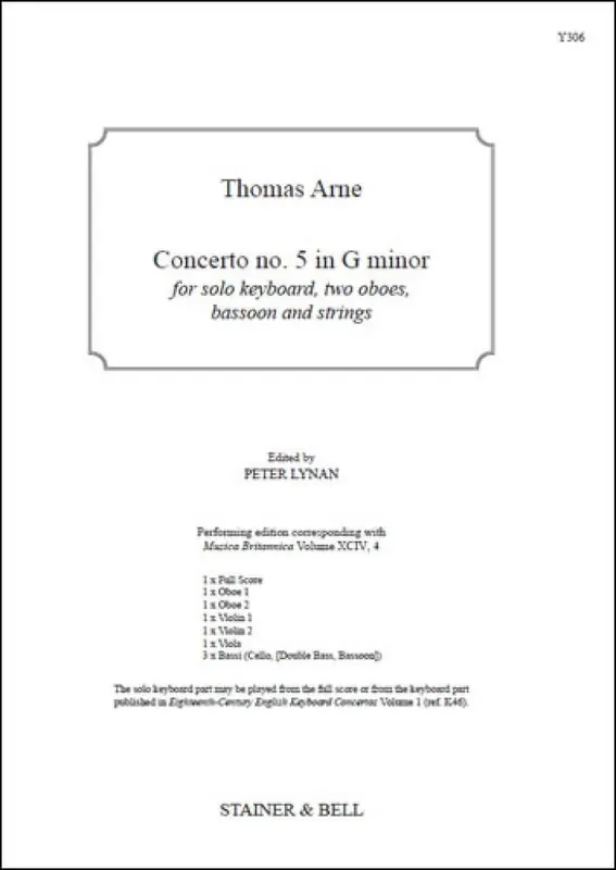Thomas Arne Concert no. 5 in G minor Kammerensemble