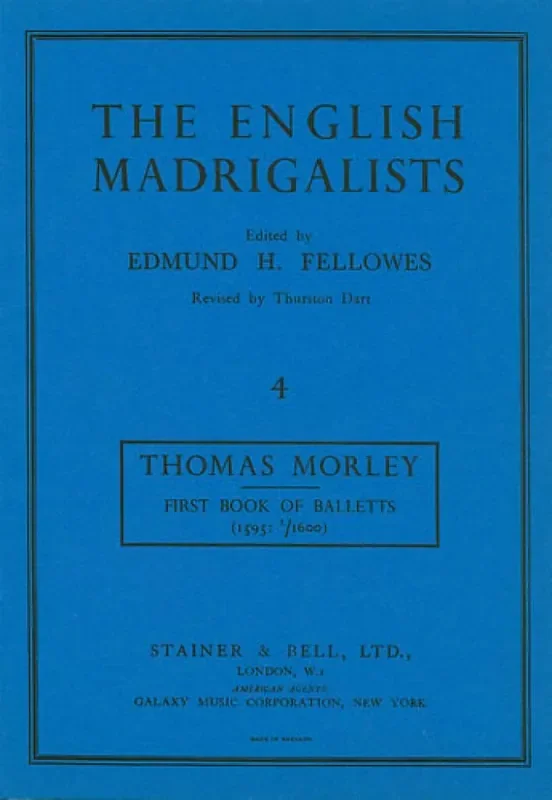 Thomas Morley First Book Of Balletts To Five Voices Gemischter Chor mit Begleitung