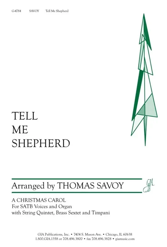 Thomas Savoy Tell Me Shepherd Gemischter Chor mit Begleitung